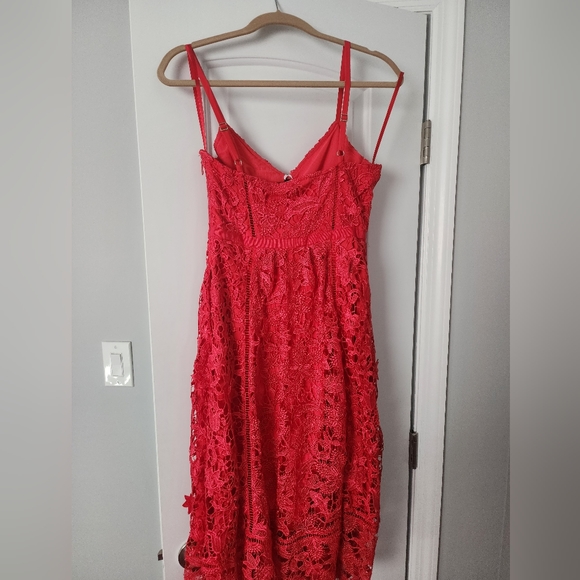 NWT Red Ted Baker Valens Mixed Lace Midi Dress Uk 2/US 6 - Picture 9 of 11